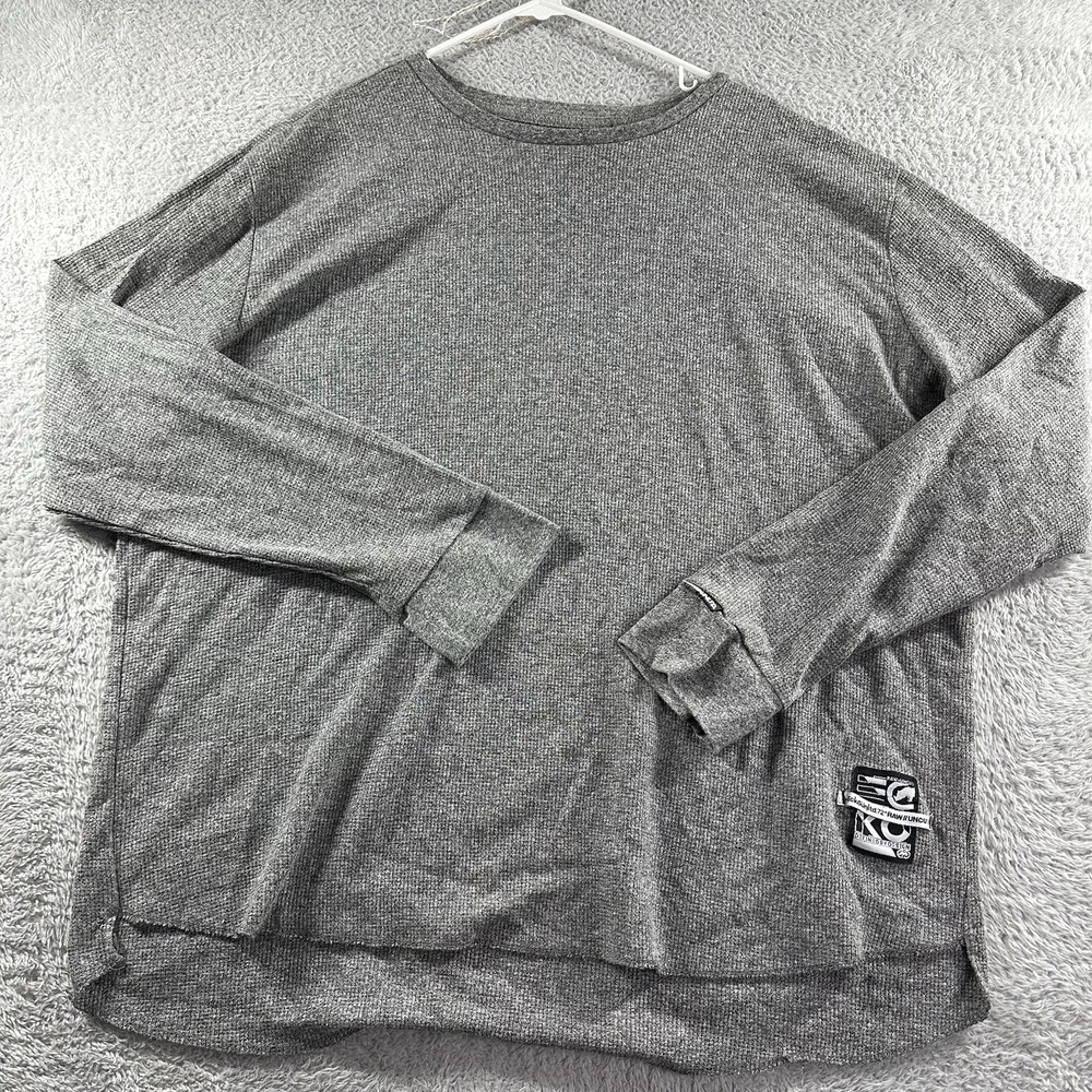 VINTAGE Y2K Ecko Untld. Shirt Mens 4x Gray Waffle Knit Thermal Minimal